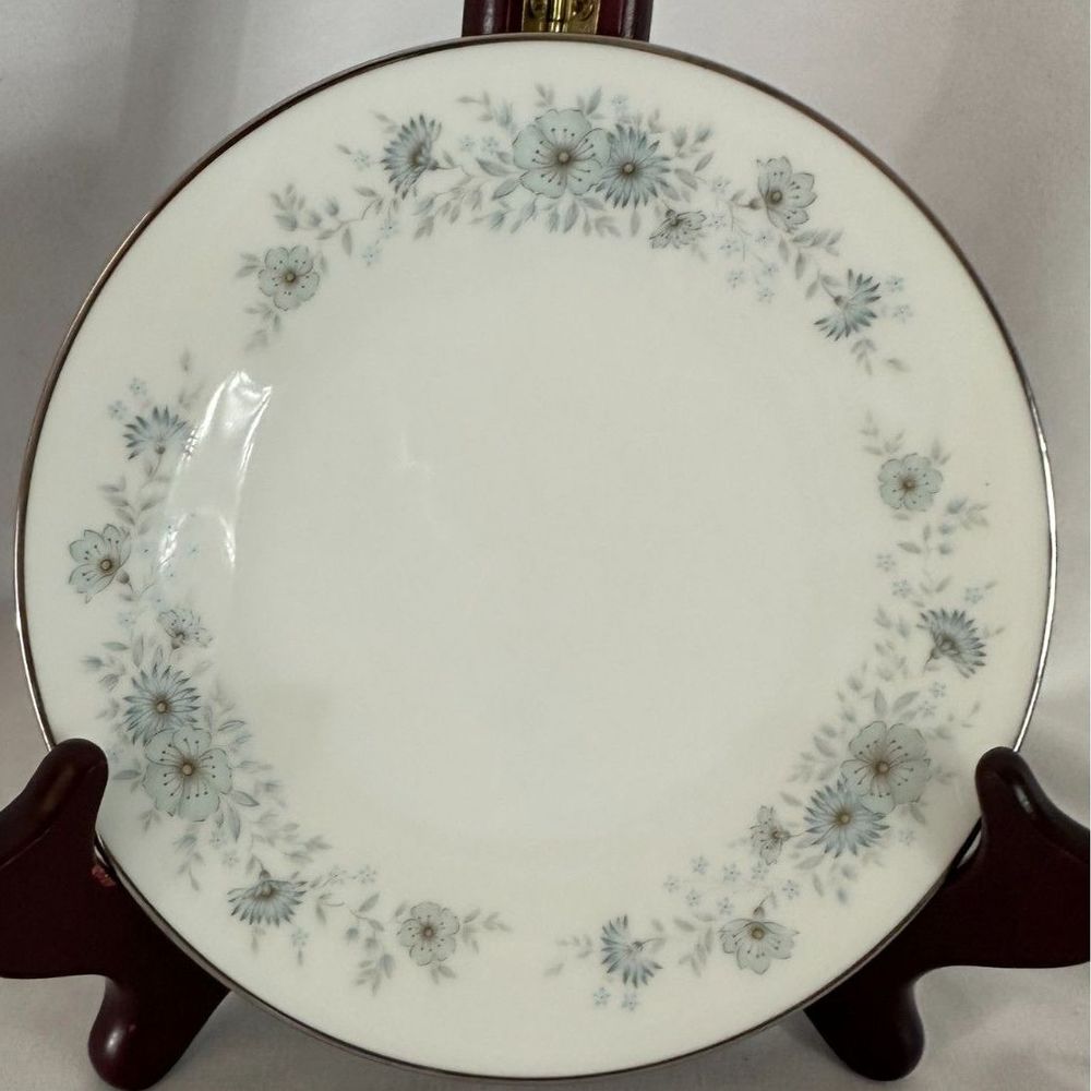 Noritake Porcelain China 6716 INVERNESS Platinum Vintage Japan Blue BREAD PLATE